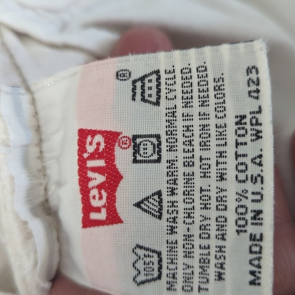 Levis Vintage 501 Made In USA Reg Tag Button Fly Natural White Jeans W40 L34 - Picture 8 of 11